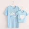Mother Daughter Matching Love and Hearts Shirts-Blue-Mother S-JadeMoghul Inc.