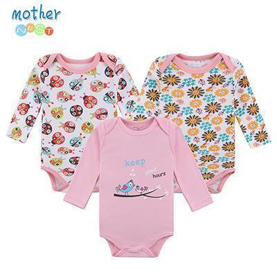 Mother Nest 3 PcsLot Baby Romper Infant Romper Long Sleeve Jumpsuit Romper 12 Colors Brand Baby Girl Boy Clothing Christmas-XTCP16301P-3M-JadeMoghul Inc.