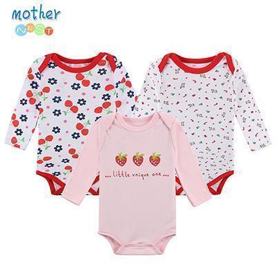 Mother Nest 3 PcsLot Baby Romper Infant Romper Long Sleeve Jumpsuit Romper 12 Colors Brand Baby Girl Boy Clothing Christmas-XTCP16306P-3M-JadeMoghul Inc.