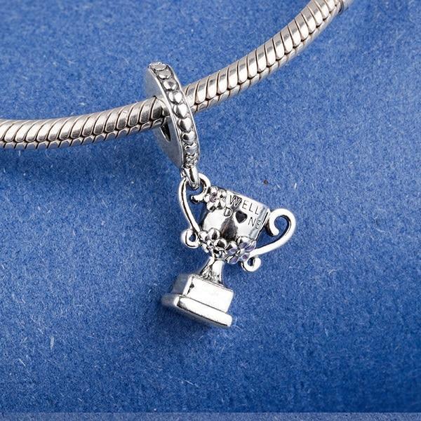 Mother's day 925 sterling silver Graduation Scroll Achievement Trophy Hanging 16 18 50 60 Years of Love charms fit bracelet DIY-DA263-JadeMoghul Inc.