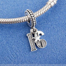 Mother's day 925 sterling silver Graduation Scroll Achievement Trophy Hanging 16 18 50 60 Years of Love charms fit bracelet DIY-DA267-JadeMoghul Inc.