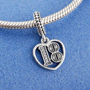 Mother's day 925 sterling silver Graduation Scroll Achievement Trophy Hanging 16 18 50 60 Years of Love charms fit bracelet DIY-DA268-JadeMoghul Inc.