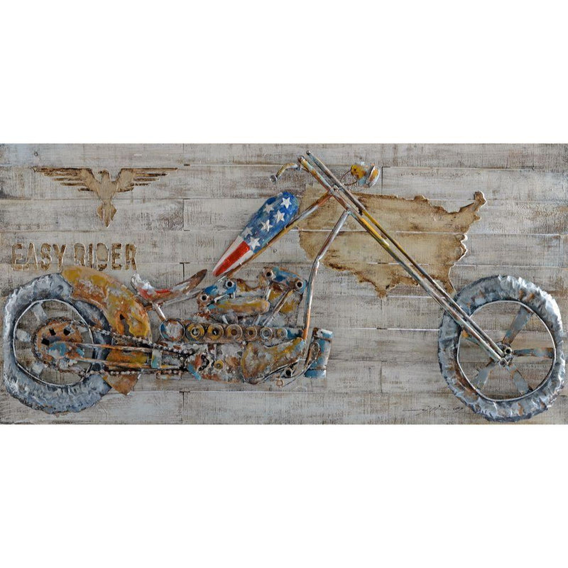 Motor bike Metal Art by Urban Port-Metal Wall Art-Wood Color-Metal Wood-JadeMoghul Inc.