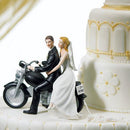 Motorcycle "Get-away" Wedding Couple Figurine Dark Skin Tone (Pack of 1)-Personalized Gifts By Type-JadeMoghul Inc.