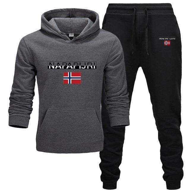Movement 2 Pieces Sets Tracksuit Men Hooded Sweatshirt+pants Pullover Hoodie Sportswear Suit Casual Men Clothes Size S-3XL AExp