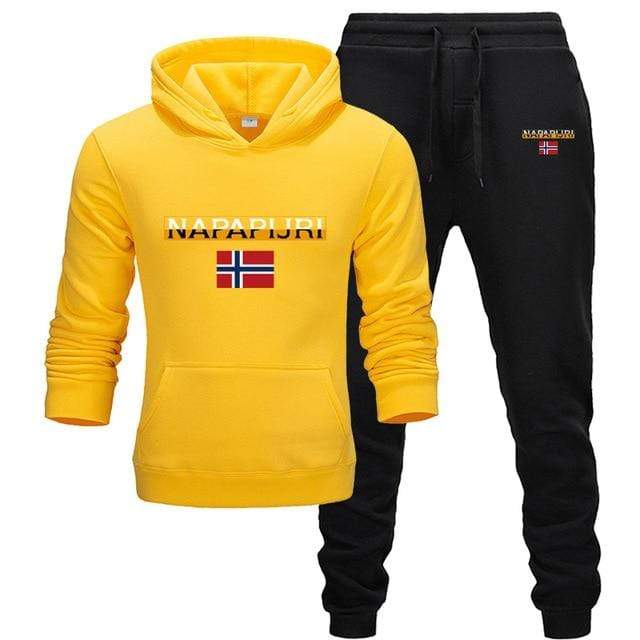Movement 2 Pieces Sets Tracksuit Men Hooded Sweatshirt+pants Pullover Hoodie Sportswear Suit Casual Men Clothes Size S-3XL AExp