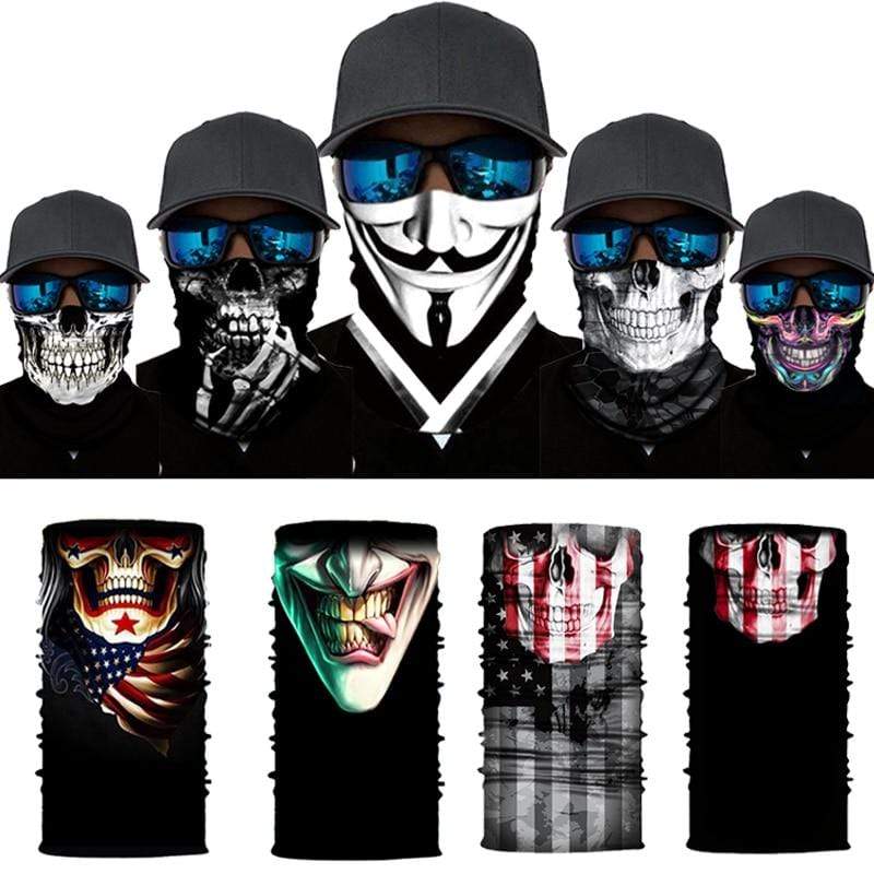 Movie Clown Anime Skull Seamless Balaclava Halloween Magic Scarf Headwear Sports Bandanas Men Cycling Hiking Scarf Neck Gaiter AExp