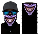 Movie Clown Anime Skull Seamless Balaclava Halloween Magic Scarf Headwear Sports Bandanas Men Cycling Hiking Scarf Neck Gaiter AExp