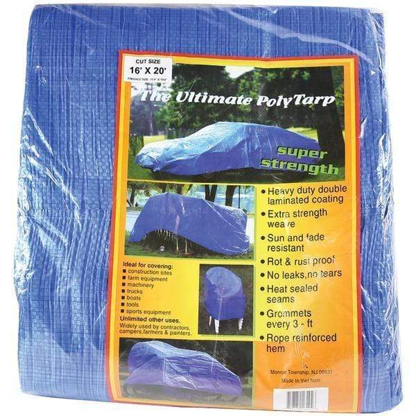 Moving Supplies Reinforced Plastic Tarp (16ft x 20ft) Petra Industries