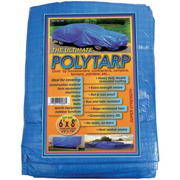 Moving Supplies Reinforced Plastic Tarp (6ft x 8ft) Petra Industries