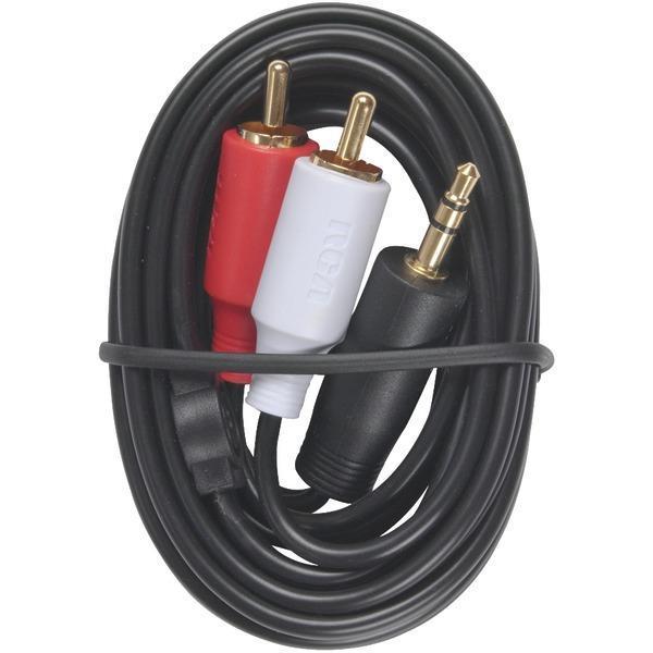 MP3 3.5mm to 2 RCA Plugs Y-Adapter, 3ft-Cables, Connectors & Accessories-JadeMoghul Inc.