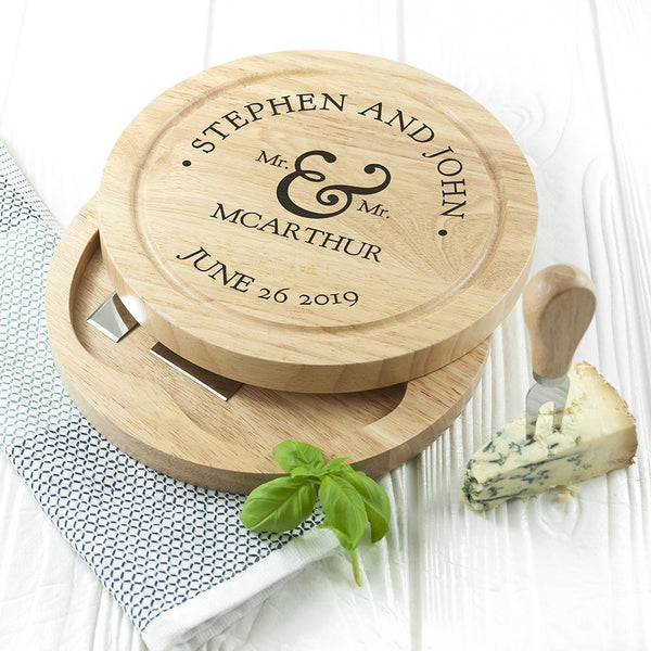 Cheese Board Ideas Mr and Mrs Classic Cheese Board Set