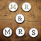 "Mr & Mrs" Cardboard Letter Medallions (Pack of 1)-Wedding Reception Decorations-JadeMoghul Inc.