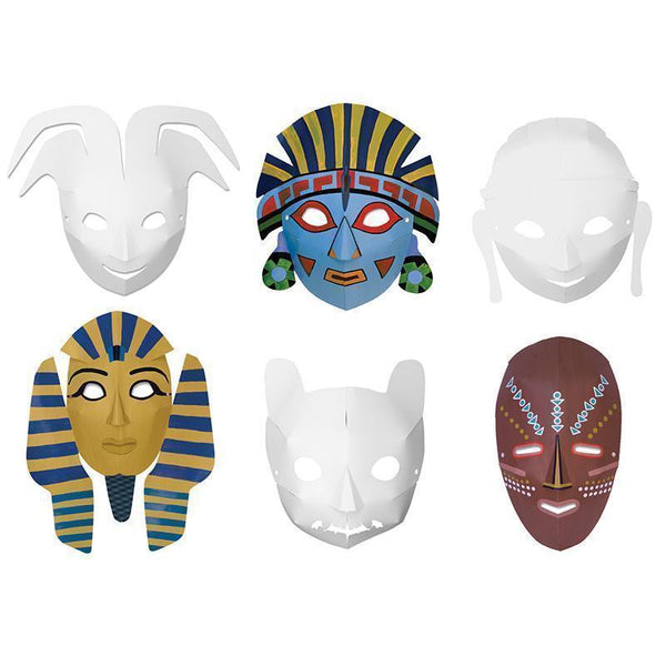 MULTI CULTURAL DIMENSIONAL MASKS-Arts & Crafts-JadeMoghul Inc.