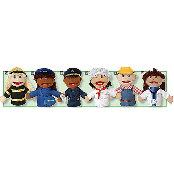 MULTI ETHNIC CAREER PUPPET 6 SET OF-Toys & Games-JadeMoghul Inc.