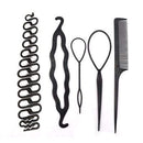 Multi-style Women Hair Accessories DIY Hair Styling Braiding Tools Magic Donut Hair Bun Maker Hairstyle Braider Twist Hair Clips AExp