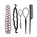 Multi-style Women Hair Accessories DIY Hair Styling Braiding Tools Magic Donut Hair Bun Maker Hairstyle Braider Twist Hair Clips AExp