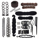 Multi-style Women Hair Accessories DIY Hair Styling Braiding Tools Magic Donut Hair Bun Maker Hairstyle Braider Twist Hair Clips AExp