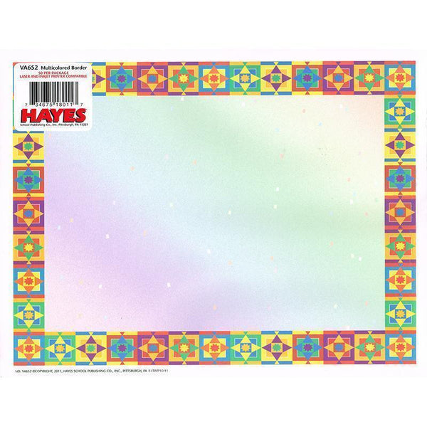 MULTICOLORED BORDER CERTIFICATE-Supplies-JadeMoghul Inc.
