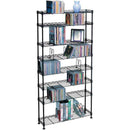Multimedia Storage Rack (8 shelves)-CD/DVD Storage-JadeMoghul Inc.