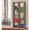 Multiple Cubed Rectangular Bookcase, Gray-Book Cases-Gray-Wood-JadeMoghul Inc.