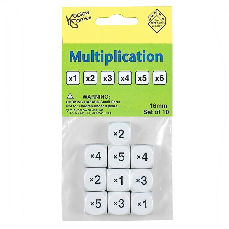 MULTIPLICATION DICE SET OF 10-Toys & Games-JadeMoghul Inc.