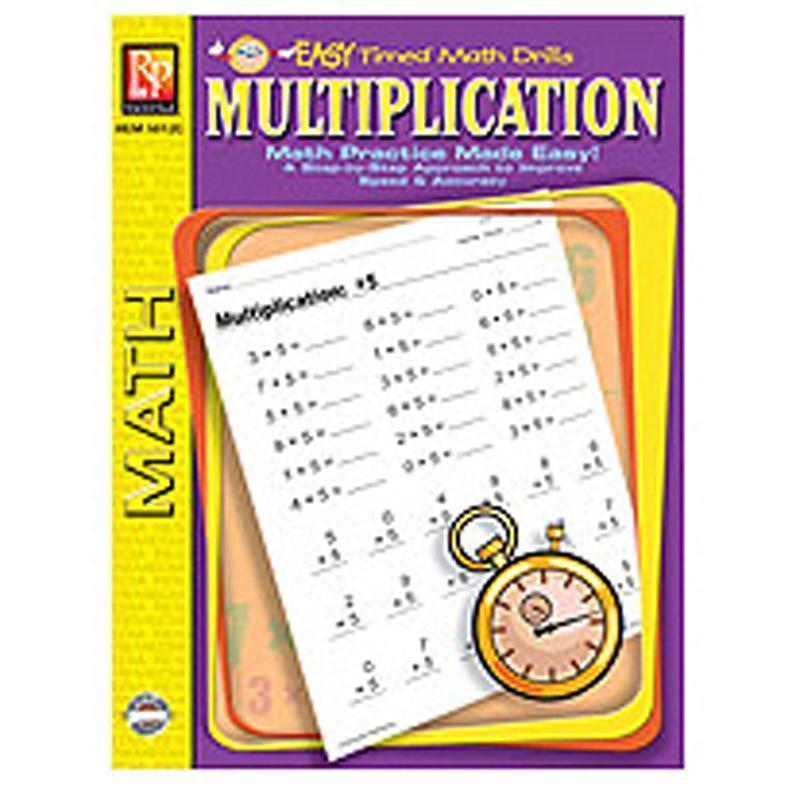 MULTIPLICATION EASY TIMED MATH-Learning Materials-JadeMoghul Inc.