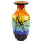 Home Decor - Murano Style Mouth Blown Art Glass Allura 10.5" Multicolor Vase