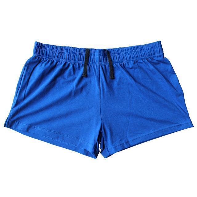 MUSCLE ALIVE Brand Clothing Bodybuilding Shorts Mens Golds Gyms Clothing Fitness Mens Shorts Muscle Casual Print Shorts Cotton-PLN Blue-M-JadeMoghul Inc.