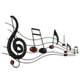 Musical Metal Notes Wall Decor In Black and Copper-Metal Wall Decor-Brown and Copper-Metal Alloy-JadeMoghul Inc.