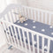 Muslinlife Cotton Baby Fitted Sheet Cartoon Crib Mattress Protector,baby bed sheet for crib size(130*70/120*60/120*65cm)-big blue white star-JadeMoghul Inc.