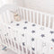 Muslinlife Cotton Baby Fitted Sheet Cartoon Crib Mattress Protector,baby bed sheet for crib size(130*70/120*60/120*65cm)-big white blue star-JadeMoghul Inc.