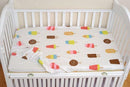 Muslinlife Cotton Baby Fitted Sheet Cartoon Crib Mattress Protector,baby bed sheet for crib size(130*70/120*60/120*65cm)-ice cream-JadeMoghul Inc.