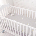 Muslinlife Cotton Baby Fitted Sheet Cartoon Crib Mattress Protector,baby bed sheet for crib size(130*70/120*60/120*65cm)-little grey crown-JadeMoghul Inc.