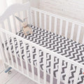 Muslinlife Cotton Baby Fitted Sheet Cartoon Crib Mattress Protector,baby bed sheet for crib size(130*70/120*60/120*65cm)-wave-JadeMoghul Inc.