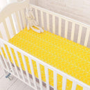 Muslinlife Cotton Baby Fitted Sheet Cartoon Crib Mattress Protector,baby bed sheet for crib size(130*70/120*60/120*65cm)-yellow crown-JadeMoghul Inc.