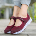 MWY Women Breathable Casual Shoes New Women's Soft Soles Flat Shoes Fashion Air Mesh Summer Shoes Female tenis feminino Sneakers-Wine Red-35-JadeMoghul Inc.