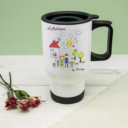 My Mini Masterpiece Personalized Gift Ideas Artwork Travel Mug