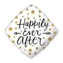 Mylar Foil Helium Party Balloon Wedding Decoration - Gold Polka-Dot Happily Ever After-Celebration Party Supplies-JadeMoghul Inc.