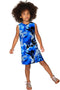 Mystery Adele Blue Designer Floral Print Shift Dress - Girls-Mystery-18M/2-Blue/Grey-JadeMoghul Inc.