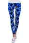 Mystery Lucy Blue Floral Print Performance Leggings - Women-Mystery-XS-Blue/Grey-JadeMoghul Inc.