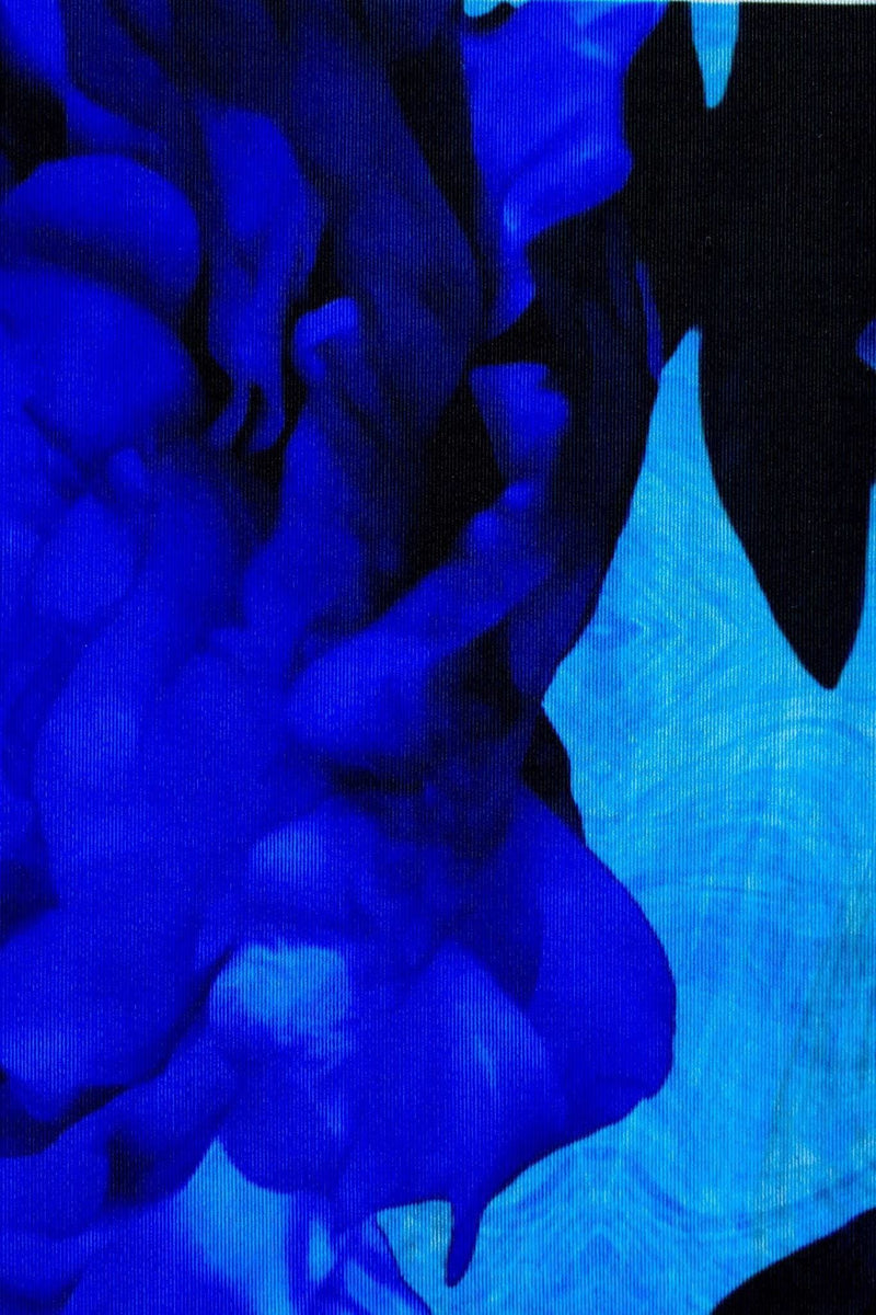 Mystery Sophia Blue Flower Print Fancy Party Top - Women-Mystery-XS-Blue/Grey-JadeMoghul Inc.