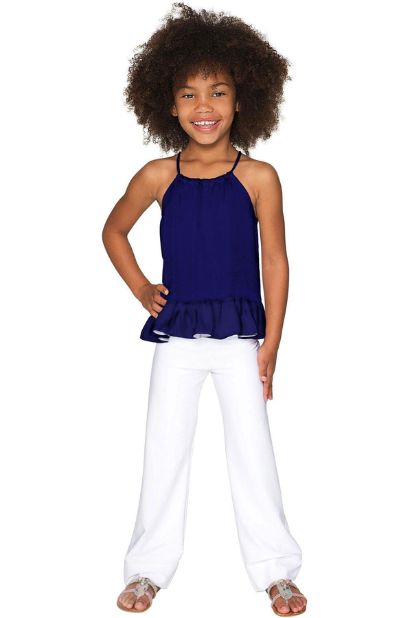 Mystic Indigo Audrey Halter Top - Girls-Solid-18M/2-Navy-JadeMoghul Inc.