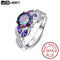 Mystical Rainbow Topaz 925 Sterling Silver Rings Sapphire Engagement Rings With Clear CZ For Women Female Original Fine Jewelry-6-925 Silver Ring-JadeMoghul Inc.