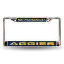 Ford License Plate Frame N Carolina A&T Laser Chrome Frame