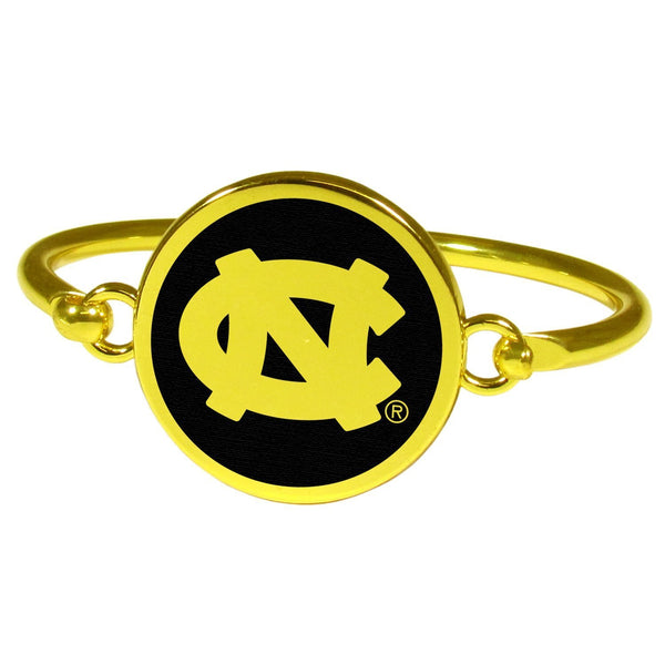 N. Carolina Tar Heels Gold Tone Bangle Bracelet-NCAA,N. Carolina Tar Heels,Jewelry & Accessories-JadeMoghul Inc.