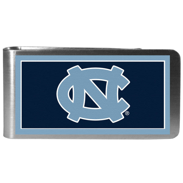 N. Carolina Tar Heels Steel Logo Money Clips-Wallets & Checkbook Covers-JadeMoghul Inc.