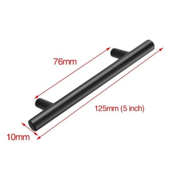 NAIERDI Brushed Black Gold Straight Cupboard Handles Knobs Stainless Steel Brushed Black Gold Kitchen Door Handles Cabinet Pull AExp