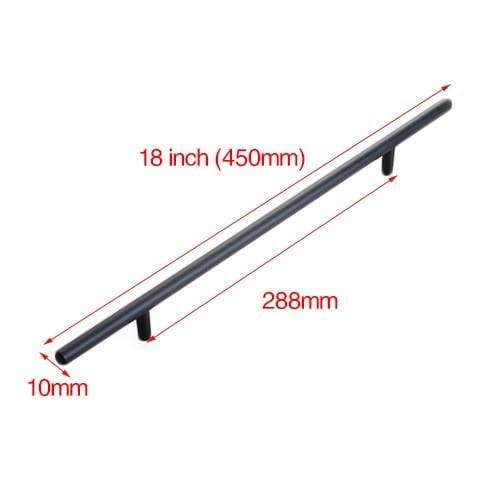 NAIERDI Brushed Black Gold Straight Cupboard Handles Knobs Stainless Steel Brushed Black Gold Kitchen Door Handles Cabinet Pull AExp