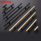NAIERDI Brushed Black Gold Straight Cupboard Handles Knobs Stainless Steel Brushed Black Gold Kitchen Door Handles Cabinet Pull JadeMoghul Inc. 